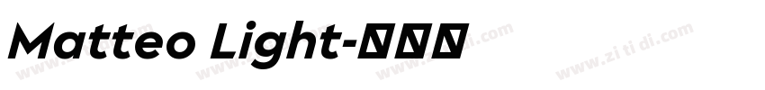 Matteo Light字体转换